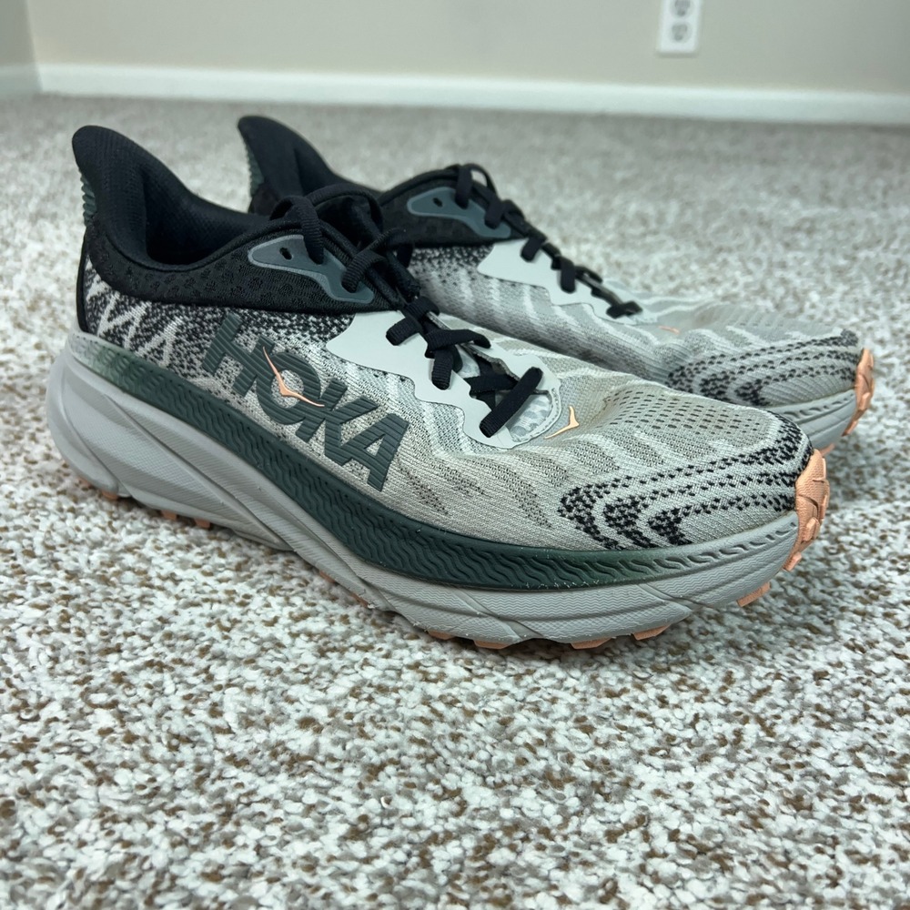 Hoka Shoes Womens 10 Wide Gray Trail Running Challenger ATR 7 Training Hiking